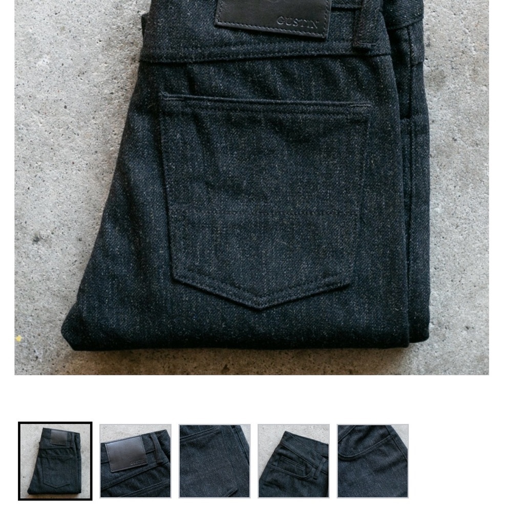 Gustin Military Wool Serge Slim Jeans - Charcoal